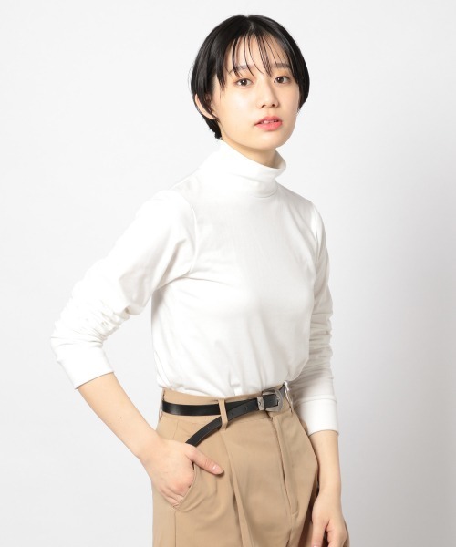 PAGEBOY（ページボーイ）の「タートルカットプルオーバー（Tシャツ/カットソー・レディース・ブラック/オフホワイト/ホワイト×ブラック・FREE）」の2枚目の写真