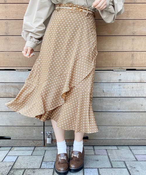 apres jour（アプレジュール）の「ドットフリルデザインスカート【ZOZOTOWN限定アイテム】（スカート・レディース・アイボリー/ブラック/モカ・フリー）」の3枚目の写真