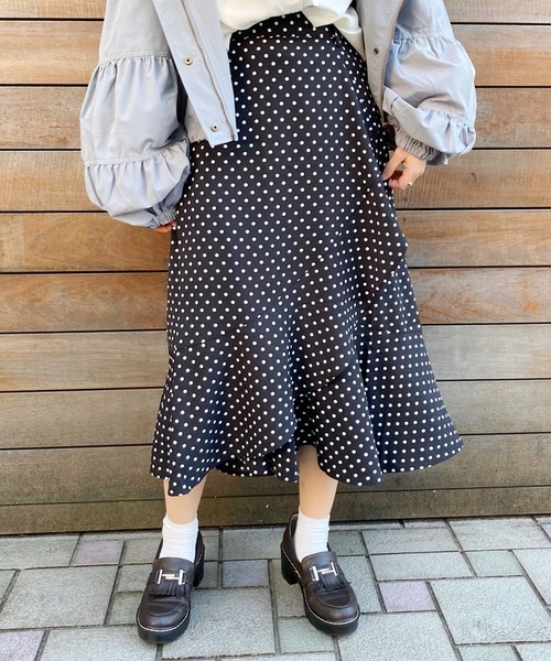 apres jour（アプレジュール）の「ドットフリルデザインスカート【ZOZOTOWN限定アイテム】（スカート・レディース・アイボリー/ブラック/モカ・フリー）」の8枚目の写真