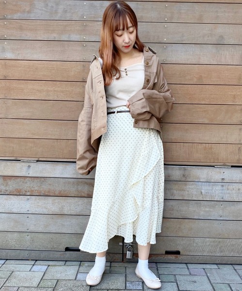 apres jour（アプレジュール）の「ドットフリルデザインスカート【ZOZOTOWN限定アイテム】（スカート・レディース・アイボリー/ブラック/モカ・フリー）」の15枚目の写真