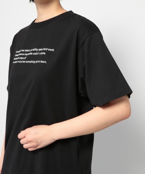 PAGEBOY（ページボーイ）の「フロントロゴTEE（Tシャツ/カットソー・レディース・オフホワイト/ブラック・FREE）」の5枚目の写真