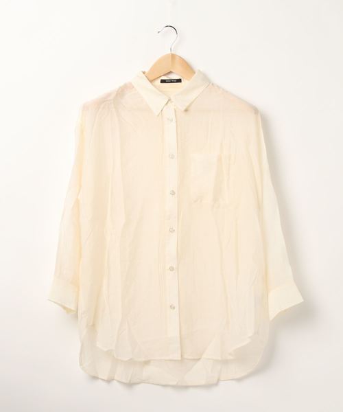 one way（ワンウェイ）の「シアービックシャツ（シャツ/ブラウス・レディース・ライトピンク/オレンジ系その他/ブラック/ホワイト・FREE）」の8枚目の写真