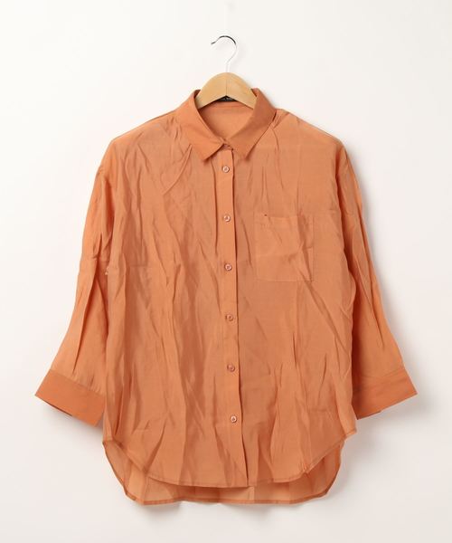 one way（ワンウェイ）の「シアービックシャツ（シャツ/ブラウス・レディース・ライトピンク/オレンジ系その他/ブラック/ホワイト・FREE）」の22枚目の写真