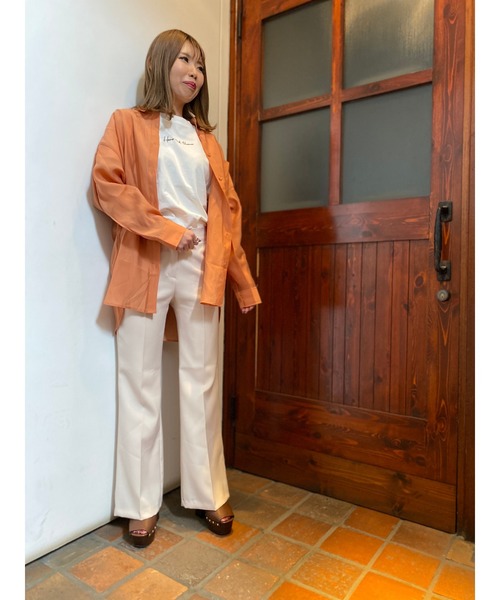 one way（ワンウェイ）の「シアービックシャツ（シャツ/ブラウス・レディース・ライトピンク/オレンジ系その他/ブラック/ホワイト・FREE）」の20枚目の写真