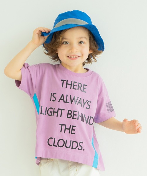 BRANSHES（ブランシェス）の「ネオンライン半袖ロゴTシャツ（Tシャツ/カットソー・キッズ・パープル/オフホワイト・80ｃｍ/140cm/100cm/90cm/110cm/150cm/130cm/120cm）」の2枚目の写真