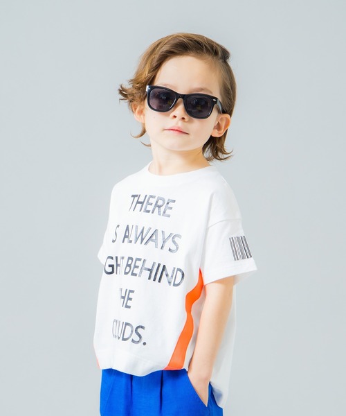 BRANSHES（ブランシェス）の「ネオンライン半袖ロゴTシャツ（Tシャツ/カットソー・キッズ・パープル/オフホワイト・80ｃｍ/140cm/100cm/90cm/110cm/150cm/130cm/120cm）」の13枚目の写真