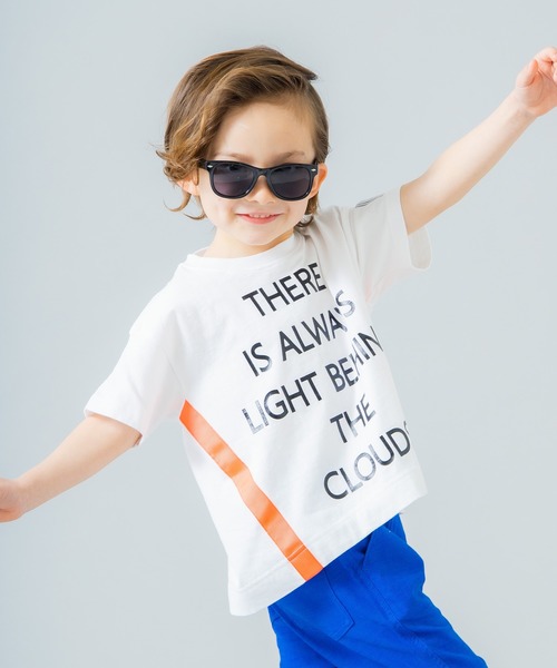 BRANSHES（ブランシェス）の「ネオンライン半袖ロゴTシャツ（Tシャツ/カットソー・キッズ・パープル/オフホワイト・80ｃｍ/140cm/100cm/90cm/110cm/150cm/130cm/120cm）」の21枚目の写真