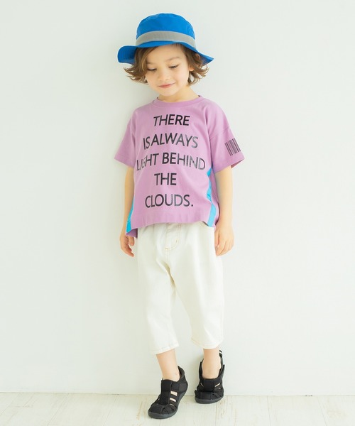 BRANSHES（ブランシェス）の「ネオンライン半袖ロゴTシャツ（Tシャツ/カットソー・キッズ・パープル/オフホワイト・80ｃｍ/140cm/100cm/90cm/110cm/150cm/130cm/120cm）」の16枚目の写真