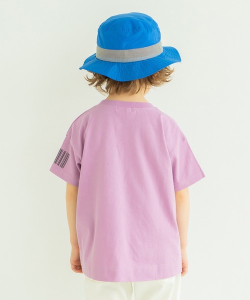 BRANSHES（ブランシェス）の「ネオンライン半袖ロゴTシャツ（Tシャツ/カットソー・キッズ・パープル/オフホワイト・80ｃｍ/140cm/100cm/90cm/110cm/150cm/130cm/120cm）」の8枚目の写真