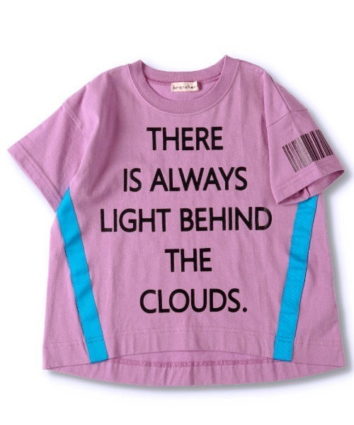 BRANSHES（ブランシェス）の「ネオンライン半袖ロゴTシャツ（Tシャツ/カットソー・キッズ・パープル/オフホワイト・80ｃｍ/140cm/100cm/90cm/110cm/150cm/130cm/120cm）」の4枚目の写真