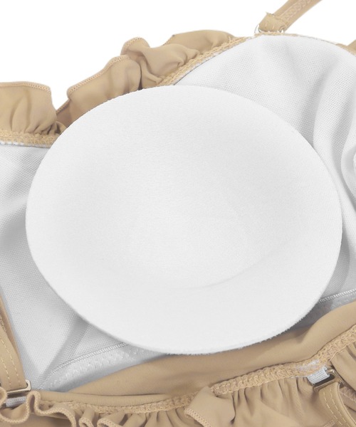 Tika（ティカ）の「水着 スカート 体型カバー ビキニ ハイウエスト レースアップ ビスチェ ショートパンツ タンキニ 3点セット レディース 韓国風 可愛い（水着・レディース・ボルドー/ベージュ・L/XL/M）」の9枚目の写真