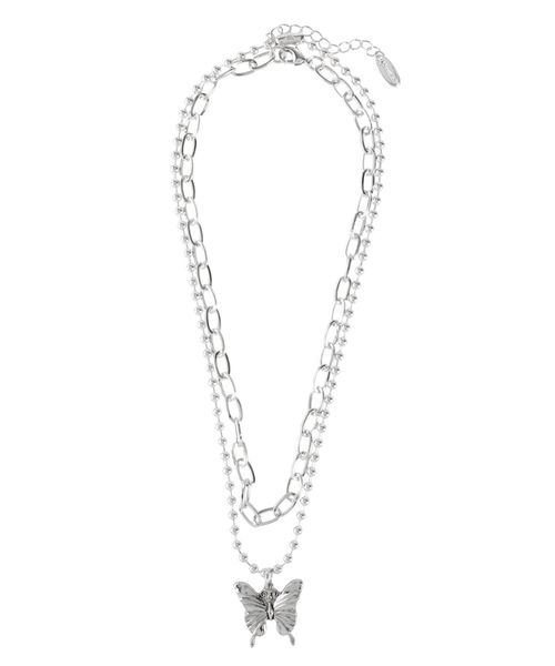 jouetie（ジュエティ）の「バタフライダブルチェーンネックレス（ネックレス・レディース・シルバー/ゴールド・FREE）」の5枚目の写真