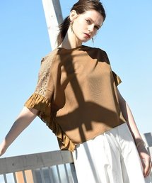 RAW FUDGE | レース切り替えボリュームブラウス(シャツ/ブラウス)