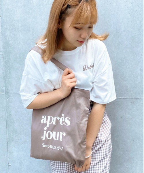 apres jour(アプレジュール)の「milkTシャツ×アプレトートセット【ZOZOTOWN限定アイテム】(Tシャツ/カットソー・レディース・モカ/ミント/ピンク/イエロー/オレンジ/ブルー/オフホワイト/レッド/ブラック/ラベンダー・フリー)」の11枚目の写真