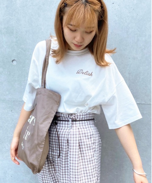 apres jour(アプレジュール)の「milkTシャツ×アプレトートセット【ZOZOTOWN限定アイテム】(Tシャツ/カットソー・レディース・モカ/ミント/ピンク/イエロー/オレンジ/ブルー/オフホワイト/レッド/ブラック/ラベンダー・フリー)」の12枚目の写真