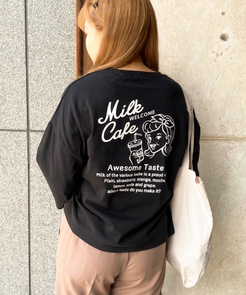 apres jour(アプレジュール)の「milkTシャツ×アプレトートセット【ZOZOTOWN限定アイテム】(Tシャツ/カットソー・レディース・モカ/ミント/ピンク/イエロー/オレンジ/ブルー/オフホワイト/レッド/ブラック/ラベンダー・フリー)」の18枚目の写真