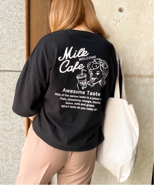apres jour(アプレジュール)の「milkTシャツ×アプレトートセット【ZOZOTOWN限定アイテム】(Tシャツ/カットソー・レディース・モカ/ミント/ピンク/イエロー/オレンジ/ブルー/オフホワイト/レッド/ブラック/ラベンダー・フリー)」の19枚目の写真