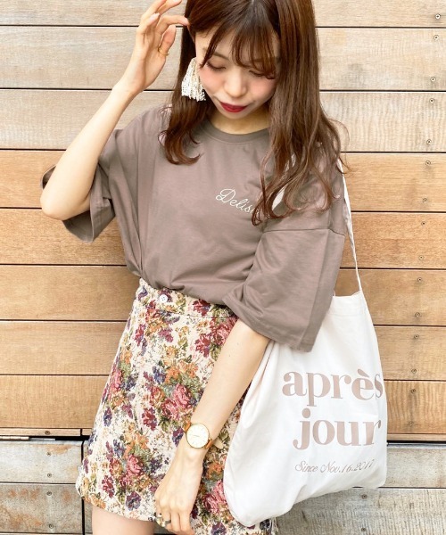 apres jour(アプレジュール)の「milkTシャツ×アプレトートセット【ZOZOTOWN限定アイテム】(Tシャツ/カットソー・レディース・モカ/ミント/ピンク/イエロー/オレンジ/ブルー/オフホワイト/レッド/ブラック/ラベンダー・フリー)」の22枚目の写真