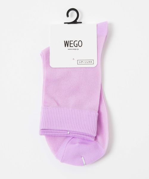 WEGO（ウィゴー）の「WEGO/ラメシアーソックス（ソックス/靴下・レディース・ホワイト/サックスブルー/オレンジ/グリーン系その他/ライトパープル・FREE）」の6枚目の写真