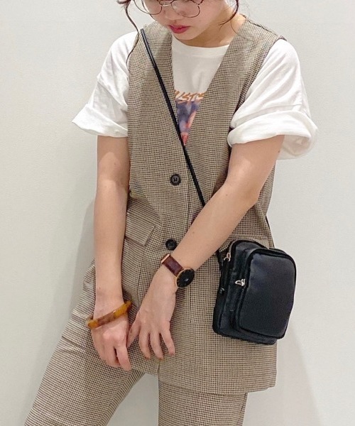 Heather(ヘザー)の「チェックジレ 892414(ベスト・レディース・グレー系その他/ブラウン系その他・FREE)」の2枚目の写真