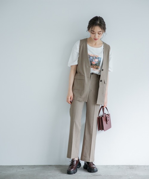 Heather(ヘザー)の「チェックジレ 892414(ベスト・レディース・グレー系その他/ブラウン系その他・FREE)」の10枚目の写真