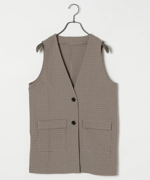 Heather(ヘザー)の「チェックジレ 892414(ベスト・レディース・グレー系その他/ブラウン系その他・FREE)」の8枚目の写真