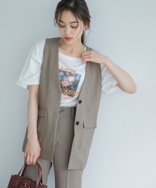 Heather(ヘザー)の「チェックジレ 892414(ベスト・レディース・グレー系その他/ブラウン系その他・FREE)」の15枚目の写真