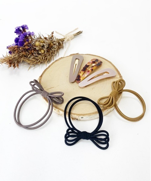 Esime（エシミー）の「カラーパッチンピンシンプルリボンヘアゴムアソートセット（ヘアピン・レディース・A/B/C/D/E/F/H/I/J・FREE）」の4枚目の写真