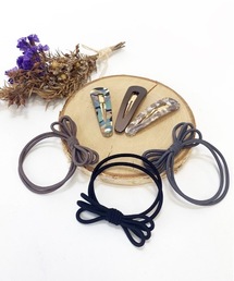 Esime | カラーパッチンピンシンプルリボンヘアゴムアソートセット(ヘアピン)