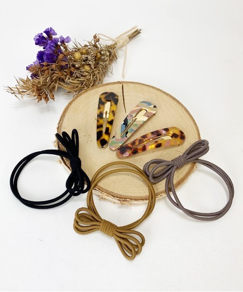 Esime（エシミー）の「カラーパッチンピンシンプルリボンヘアゴムアソートセット（ヘアピン・レディース・A/B/C/D/E/F/H/I/J・FREE）」の5枚目の写真