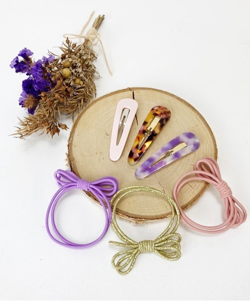 Esime（エシミー）の「カラーパッチンピンシンプルリボンヘアゴムアソートセット（ヘアピン・レディース・A/B/C/D/E/F/H/I/J・FREE）」の7枚目の写真