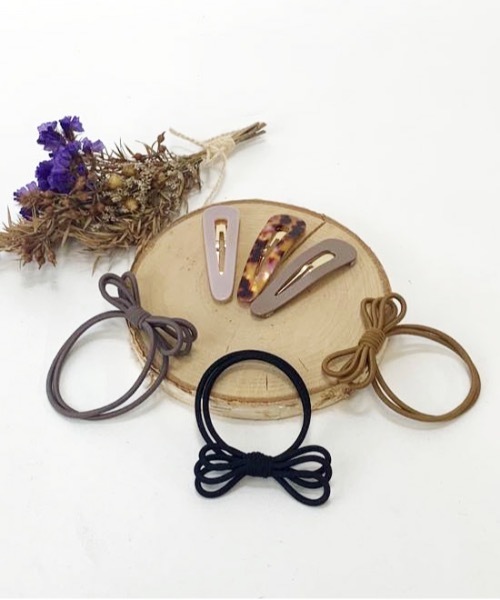 Esime（エシミー）の「カラーパッチンピンシンプルリボンヘアゴムアソートセット（ヘアピン・レディース・A/B/C/D/E/F/H/I/J・FREE）」の10枚目の写真