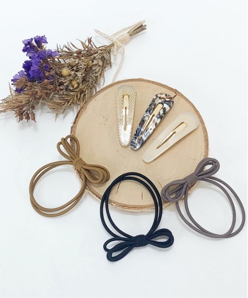 Esime（エシミー）の「カラーパッチンピンシンプルリボンヘアゴムアソートセット（ヘアピン・レディース・A/B/C/D/E/F/H/I/J・FREE）」の12枚目の写真