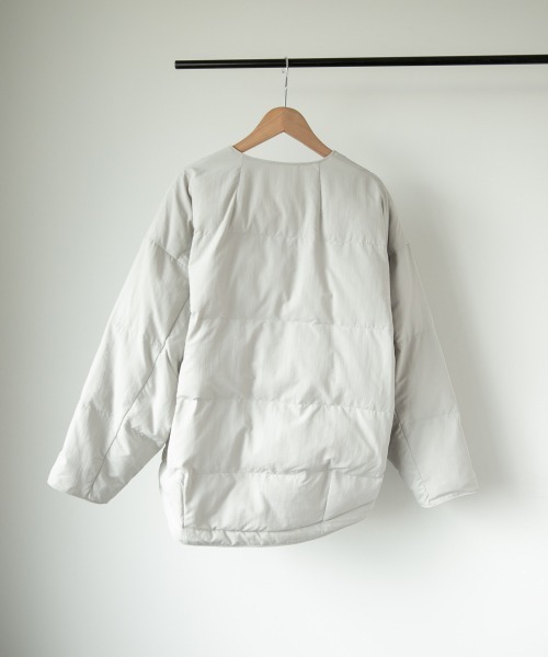 LOWRYS FARM（ローリーズファーム）の「ナカワタノーカラージャケット　882149（ブルゾン・レディース・ブラック/アイボリー/カーキ・FREE）」の4枚目の写真