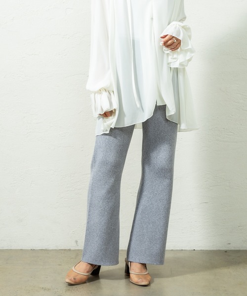 mystic（ミスティック）の「メランジニットパンツ（その他パンツ・レディース・グレー/ブラウン/ピンク・FREE）」の2枚目の写真