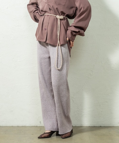 mystic（ミスティック）の「メランジニットパンツ（その他パンツ・レディース・グレー/ブラウン/ピンク・FREE）」の3枚目の写真