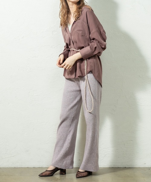 mystic（ミスティック）の「メランジニットパンツ（その他パンツ・レディース・グレー/ブラウン/ピンク・FREE）」の6枚目の写真