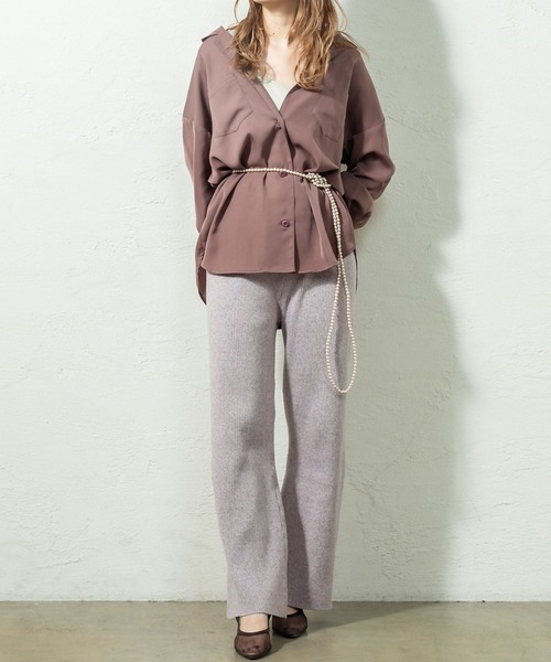 mystic（ミスティック）の「メランジニットパンツ（その他パンツ・レディース・グレー/ブラウン/ピンク・FREE）」の15枚目の写真