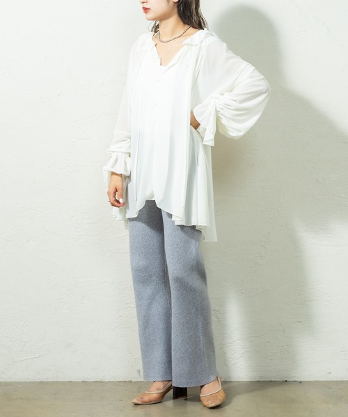 mystic（ミスティック）の「メランジニットパンツ（その他パンツ・レディース・グレー/ブラウン/ピンク・FREE）」の4枚目の写真