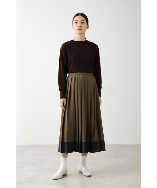 human woman（ヒューマンウーマン）の「ＷＯＯＬスムーススカート（スカート・レディース・カーキ/ネイビー・SMALL/MEDIUM）」の9枚目の写真