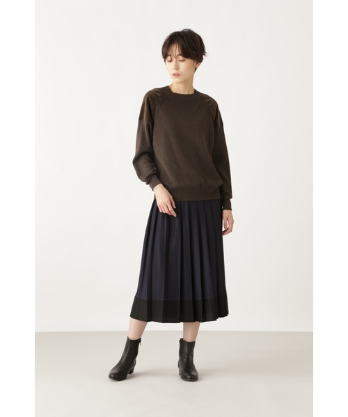 human woman（ヒューマンウーマン）の「ＷＯＯＬスムーススカート（スカート・レディース・カーキ/ネイビー・SMALL/MEDIUM）」の13枚目の写真