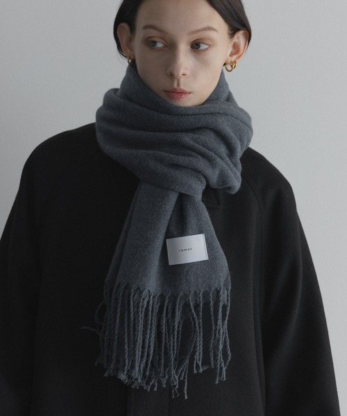 remer（リメール）の「basic loose muffler / ベーシックルーズマフラー（マフラー・メンズ・ネイビー/グレー/モカ/チャコールグレー/ナチュラル/テラコッタ/杢グレー/マスタード/ブルー/グレイッシュベージュ/グリーン・FREE）」の14枚目の写真