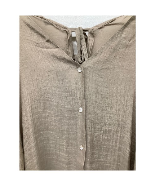 ulu（ウル）の「3way slavsheer back ribbon dress（ワンピース・レディース・ベージュ/ブラック・FREE）」の13枚目の写真