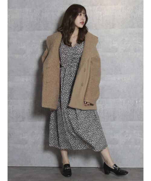 dazzlin（ダズリン）の「小花柄ワンピース【WEB限定アイテム】（ワンピース・レディース・ブラック/モカ・FREE）」の12枚目の写真