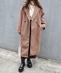 フェイクウールオーバーサイズテーラードロングコート