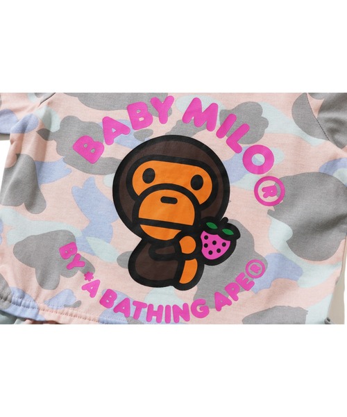 A BATHING APE(アベイシングエイプ)の「PASTEL MULTI CAMO FRILL ONEPIECE K(ワンピース・キッズ・グリーン/ピンク・100/110/120/90/130)」の5枚目の写真
