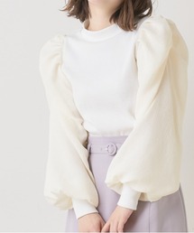 OLIVE des OLIVE | 袖異素材テレコプルオーバー(Tシャツ/カットソー)