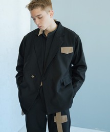 NILWAY | イージーケアツイル配色切替タイロッケンジャケット【セットアップ可能】(テーラードジャケット)