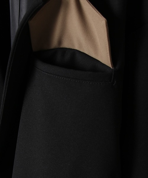NILWAY（ニルウェイ）の「イージーケアツイル配色切替タイロッケンジャケット（テーラードジャケット・メンズ・ホワイト系/ブラック系・SMALL/MEDIUM/LARGE）」の18枚目の写真