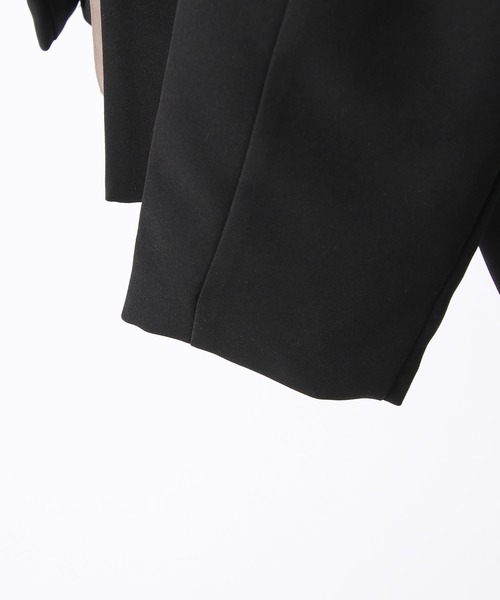 NILWAY（ニルウェイ）の「イージーケアツイル配色切替タイロッケンジャケット（テーラードジャケット・メンズ・ホワイト系/ブラック系・SMALL/MEDIUM/LARGE）」の5枚目の写真